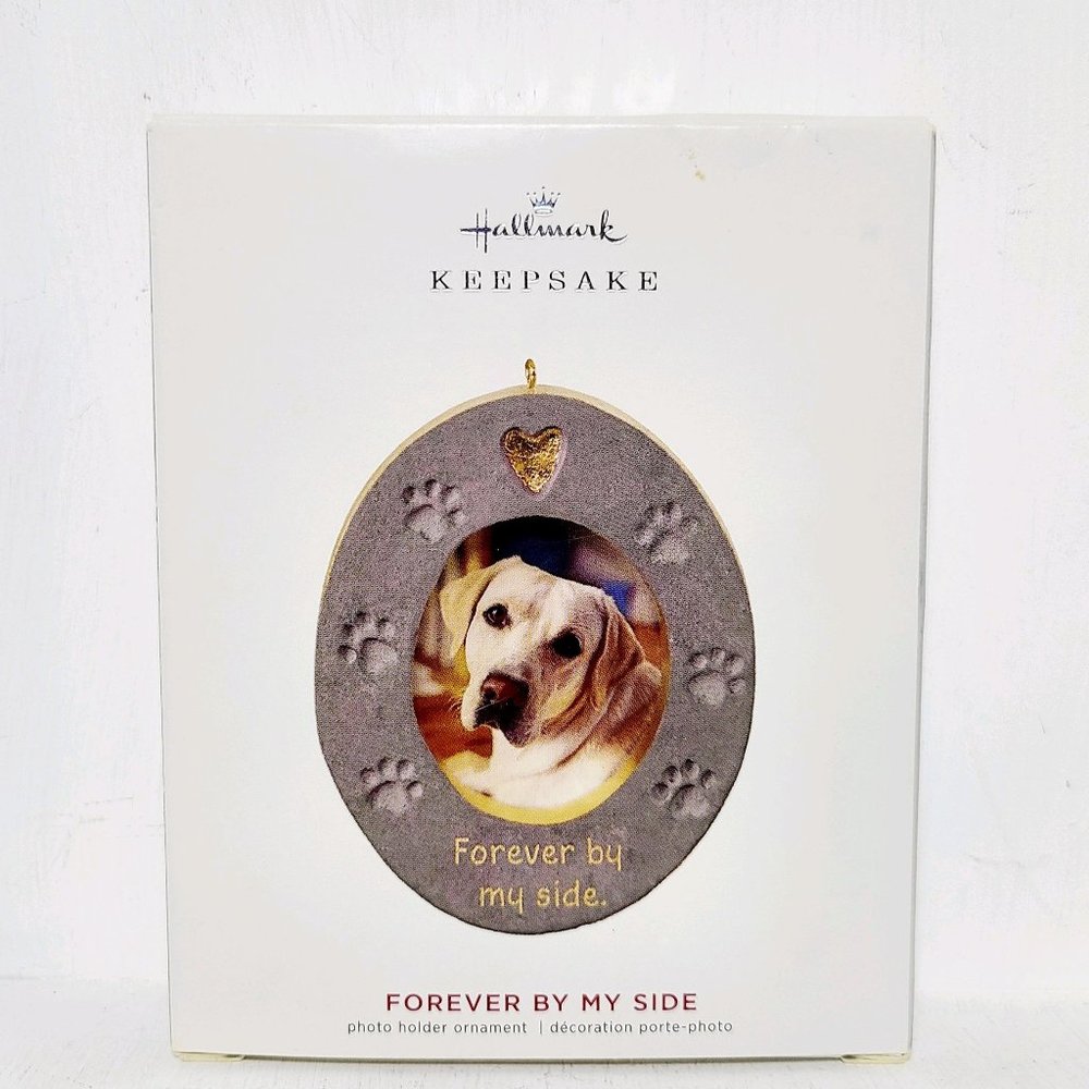 Hallmark 2019 - FOREVER BY MY SIDE - Pet Memorial Photo Holder Ornament - NIB